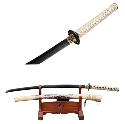 Katana Real Afilada Samurai Japones Acero Resorte 9260 Negra