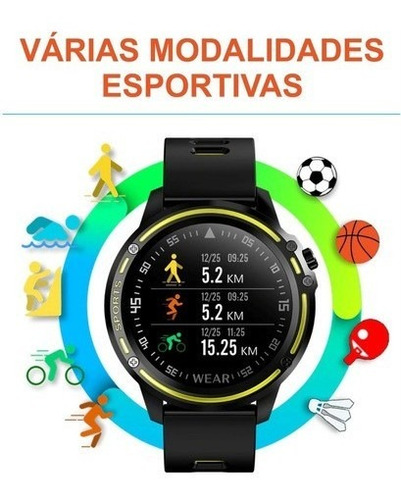 Relógio Smartwatch L8 Plus Frequência Cardíaca Android Ios