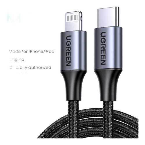 Ugreen Cable Usb C Lightning Para iPhone Certificada 1 Metro