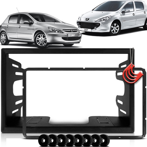 Moldura 2 Din Multimidia Dvd Mp5 Chinês Peugeot 307 2010