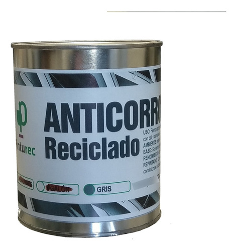Anticorrosivo Reciclado Pinturec Sat Gris 1/4g