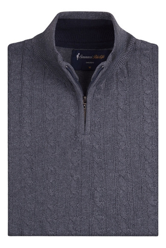 Sweater Macowens Medio Cierre Fantasía Gris 60112061-pr