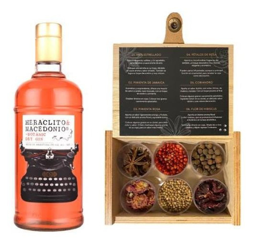 Gin Heráclito & Macedonio Botanic + Caja Mixologia Botanica