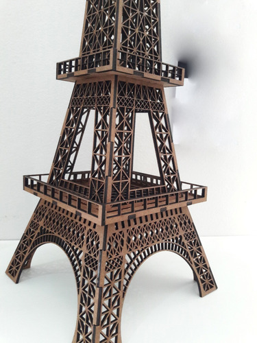 1 Unidade Miniatura Torre Eiffel 65 Cm Mdf 