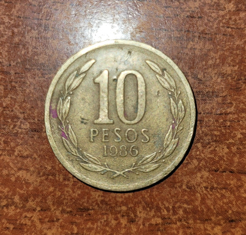 Moneda 10 Pesos Antigua (1986)