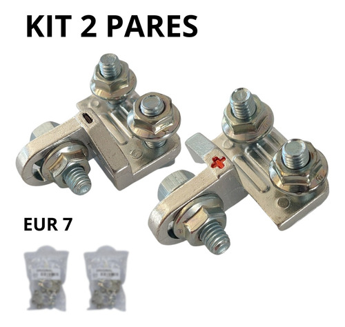 Kit 2 Pares Conector De Bateria Estacionaria Nobreak Som