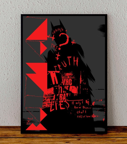 Cuadro 33x48 Poster Enmarcado Batman Dc Comics Pelicula