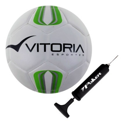 Bola Vitoria Futsal Prata Max 50 Sub 9 + Bomba De Ar