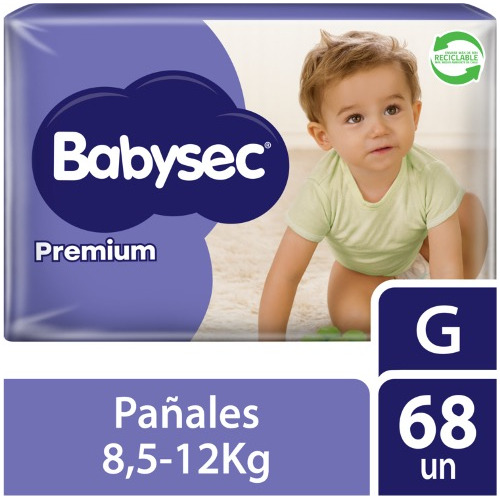 Pañales De Bebé Babysec Premium Flexiprotect 68 Un G
