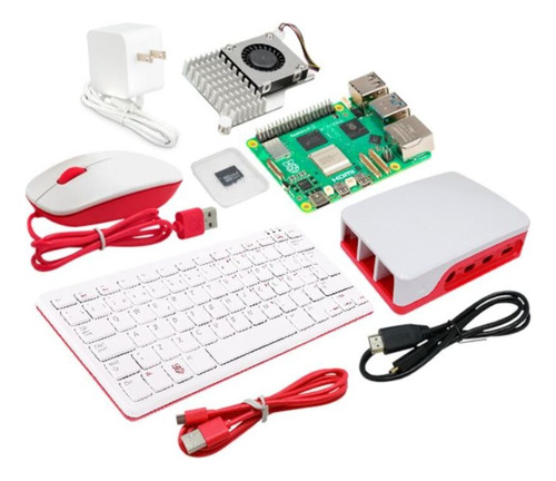 Kit Con Tarjeta Raspberry Pi 5 - 4gb (gabinete Rojo/blanco)