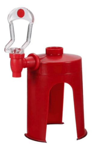 Suporte Com Torneira Dispenser Para Garrafa De Refrigerante Cor Vermelho