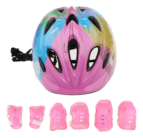 14 Piezas Niños Patinaje Monopatín Casco Rodillera Muñeca