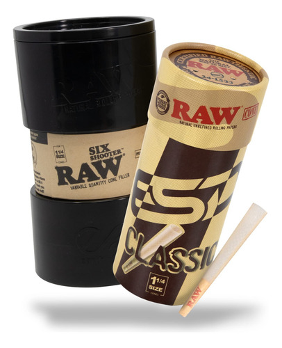 Rolling Papers Raw Classic, Paquete De 1 1/4 Y 50 Unidades C