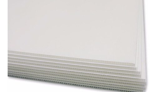 Plastico Corrugado 2,7mm 200 X 100 Cm. Blanco, X 5 Unidades