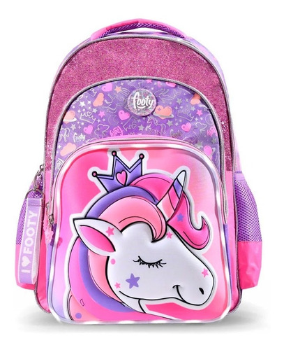 Mochila Footy Unicornio Con Relieve Y Luces - Vamos A Jugar