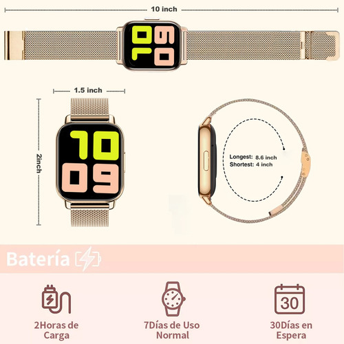 Bluetooth Llamada Mujer Smartwatch Hombre Deporte Mirar