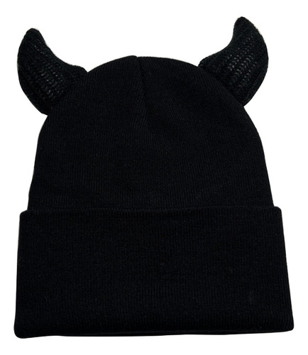 Gorro De Punto Con Forma De Cuerno De Diablo (bk) De Dibujos