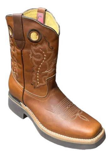 Bota Rodeo Vaquera Caballero 100% Piel Suela Poliuretano