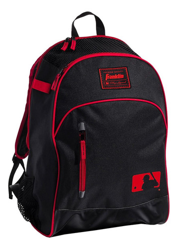 Back Pack Beisbol Softbol Franklin Mlb Negro Rojo Infantil