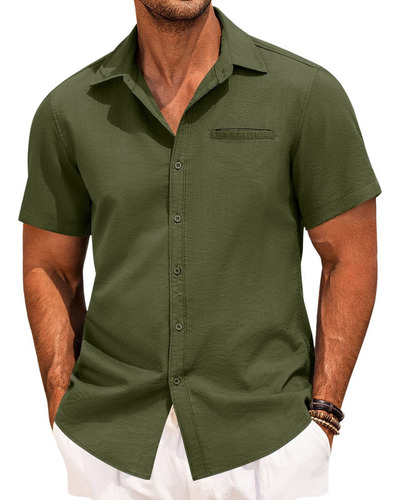 Camisa Social Tradicional Manga Corta Hombres No Se Arruga