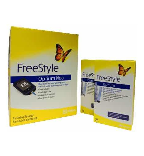 Glucometro Freestyle Optium Neo Más 50 Cintas De Glicemia