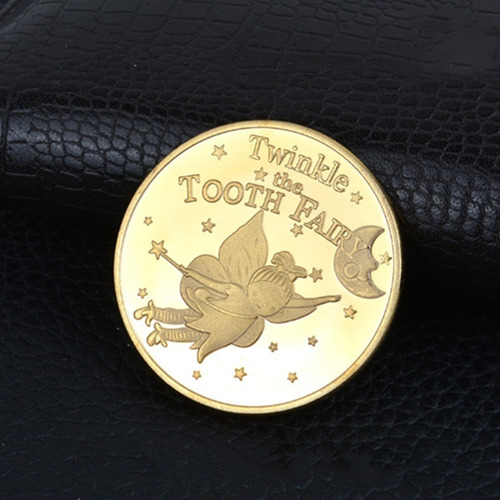 Moeda Fada Do Dente Leite Tooth Fairy Dourada Case Acrílico