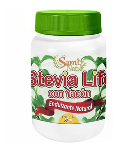 Stevia Con Yacon Frasco 50 Gramos 100% Natural.