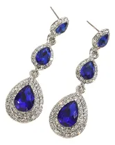 Comprar Aretes Elegantes Fiesta Pendientes Aretes Largos Azul
