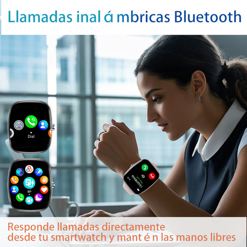 Reloj Inteligente Smart Watch Bluetooth,para Hombre Y Mujer - Monitor Cardiaco, 100+ Modos Deportivos, Alarma De Sueño Y Notificaciones Push