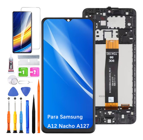 Pantalla Para Samsung A12 Nacho A127m Con Marco