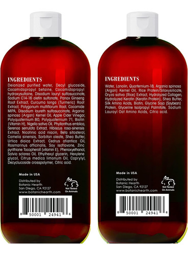 Juego De ChampĂș Y Acondicionador De Vinagre De Sidra Botanic