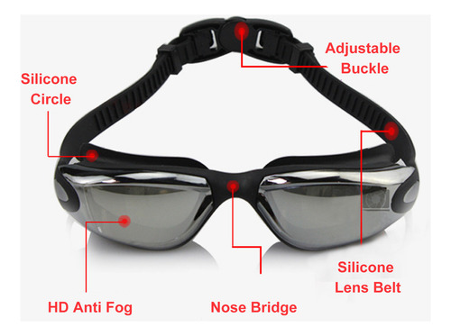 Set De Gafas De Natación Y Gorra 4 En 1