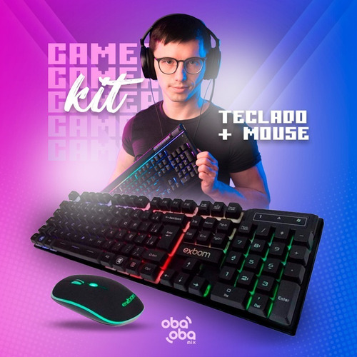 Imagem 8 de 8 de Kit Teclado + Mouse Gamer Rgb C/ Fio Poucas Unidades
