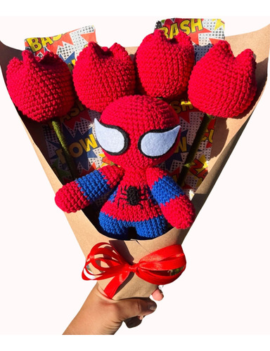 Ramo A Crochet Con Spiderman