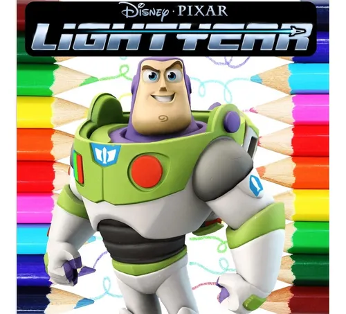 Kit 100 Desenhos Para Pintar E Colorir Buzz Lightyear Folha A4