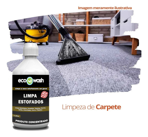 1 Litro Produto Para Lavar Seu Sofá E Carpete+ Escova