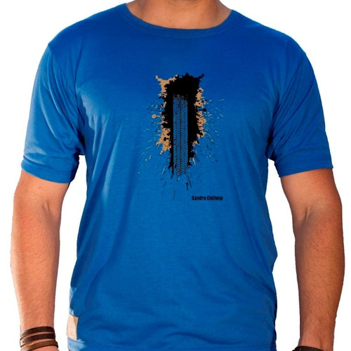 Camiseta Masculina Sandro Clothing Trakin Azul