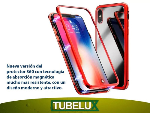 Imagen 4 de 8 de Protector 360 Magnetico Xiaomi Note 6 Note 7 + Vidrio 5d