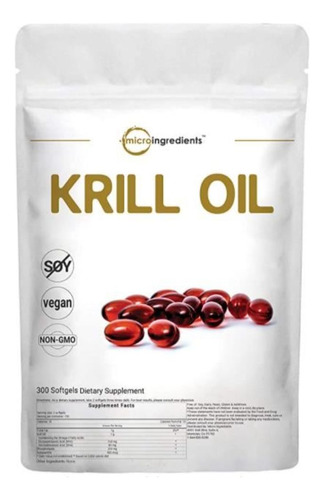 Krill Oil 1000mg X 300 Caps + Astaxantina Capsulas Blandas