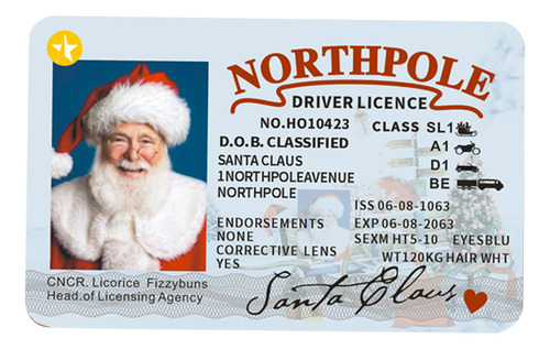 Juego De Licencias De Papá Noel De 3 Piezas