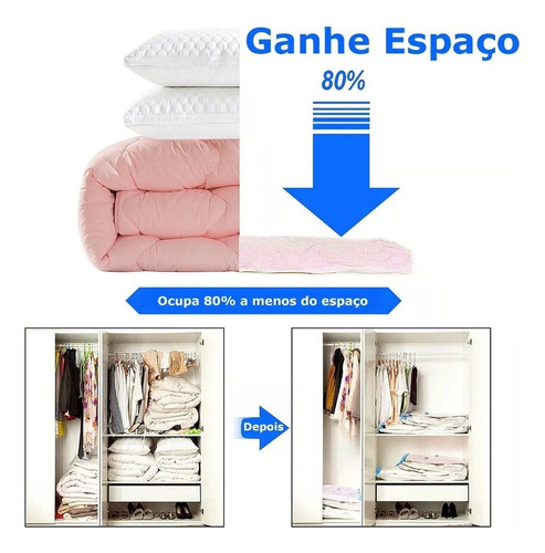 Kit 10 Sacos Organizadores A Vacuo Vacuum Bag