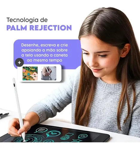 Caneta Pencil Nexcube Para iPad 6 A16 2026 Palm Rejection Alta