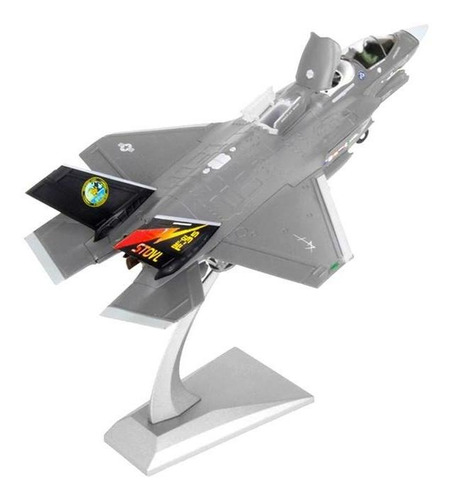Avión De Combate De Metal Escala, Mxpry-001, 215x155x150mm, Color Gris