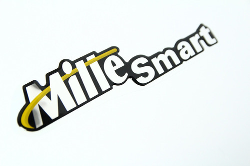 Adesivo Emblema Mille Smart Fiat Uno Resinado Dx0375 Fgc