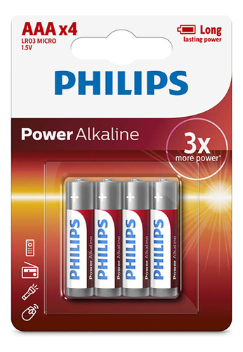 Pilas | Alcalina Aa - Pack X4 - Philips