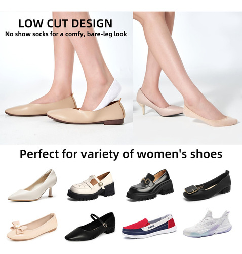 Calcetines Invisibles Para Mujer, 8 Pares,