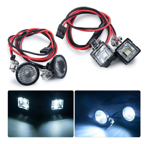 Luces Led Para Coche G4rc, Faros Delanteros, Para 1/10 Rc Cr