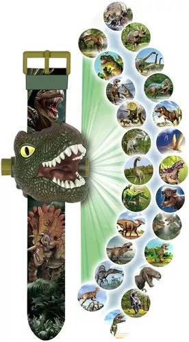 Reloj Proyector Dinosaurios 24 Imágenes Juguete Niños Fiesta