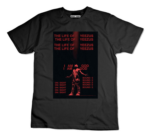 Playera Kanye West The Life Yeezus Negra Blanca Cab Dama 13