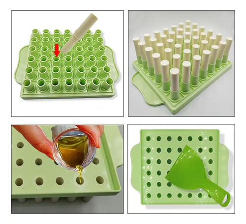 P .. Bandeja De Relleno De Bálsamo De Labios Diy Molde De 5g
